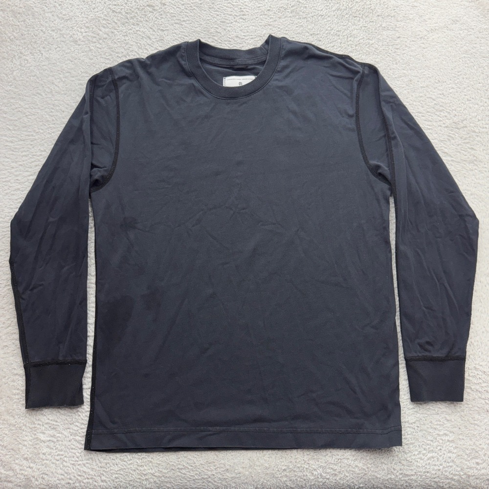 Reigning Champ Mens Long Sleeve T-Shirt Charcoal Grey Cotton Size M Canada